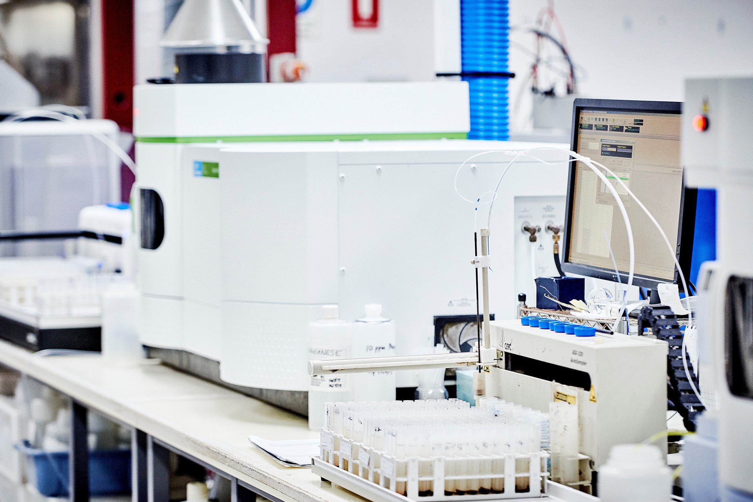 Automated instruments are used to complete the analysis.